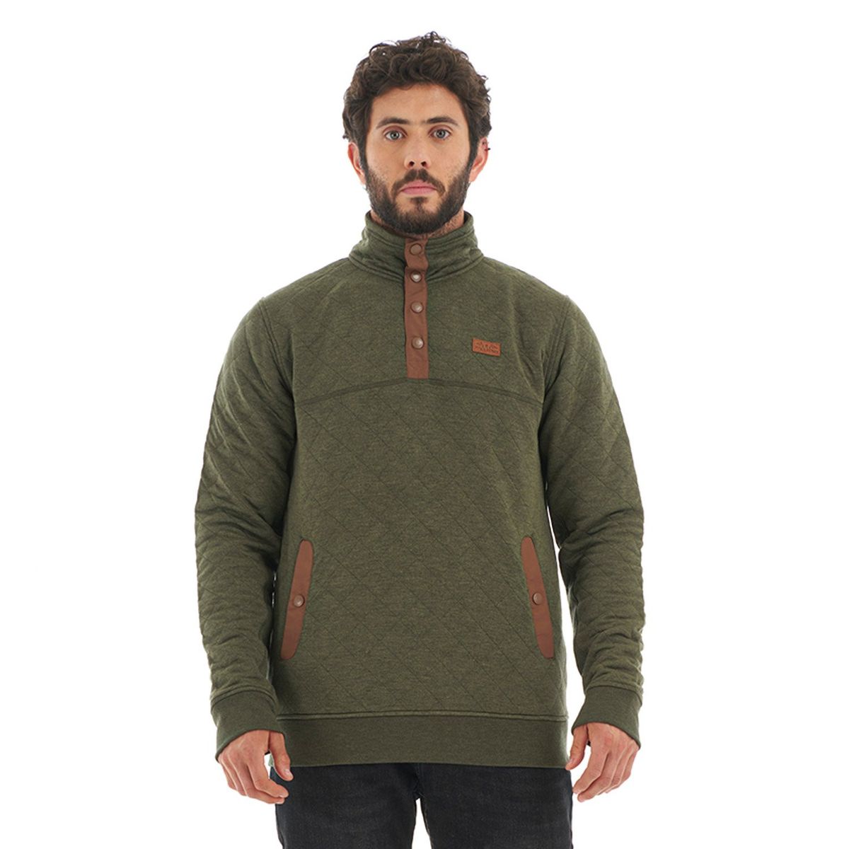 HAKA HONU - Poleron Hombre Tokerau insulado Verde Haka Honu