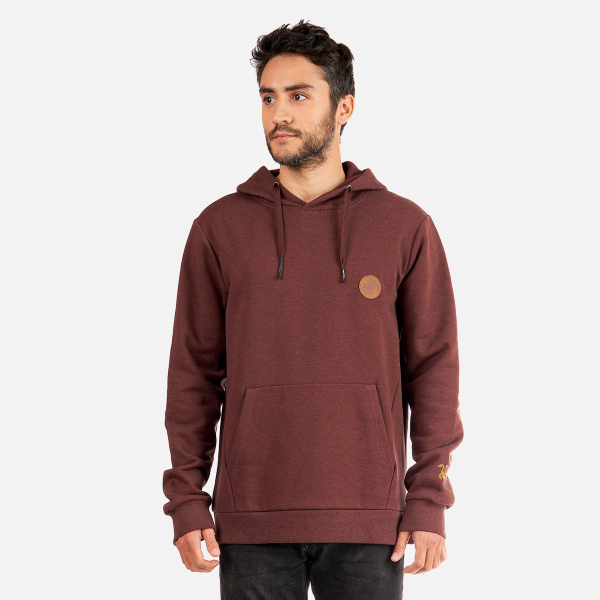 HAKA HONU - Poleron Hombre Canguro Burdeo Haka Honu