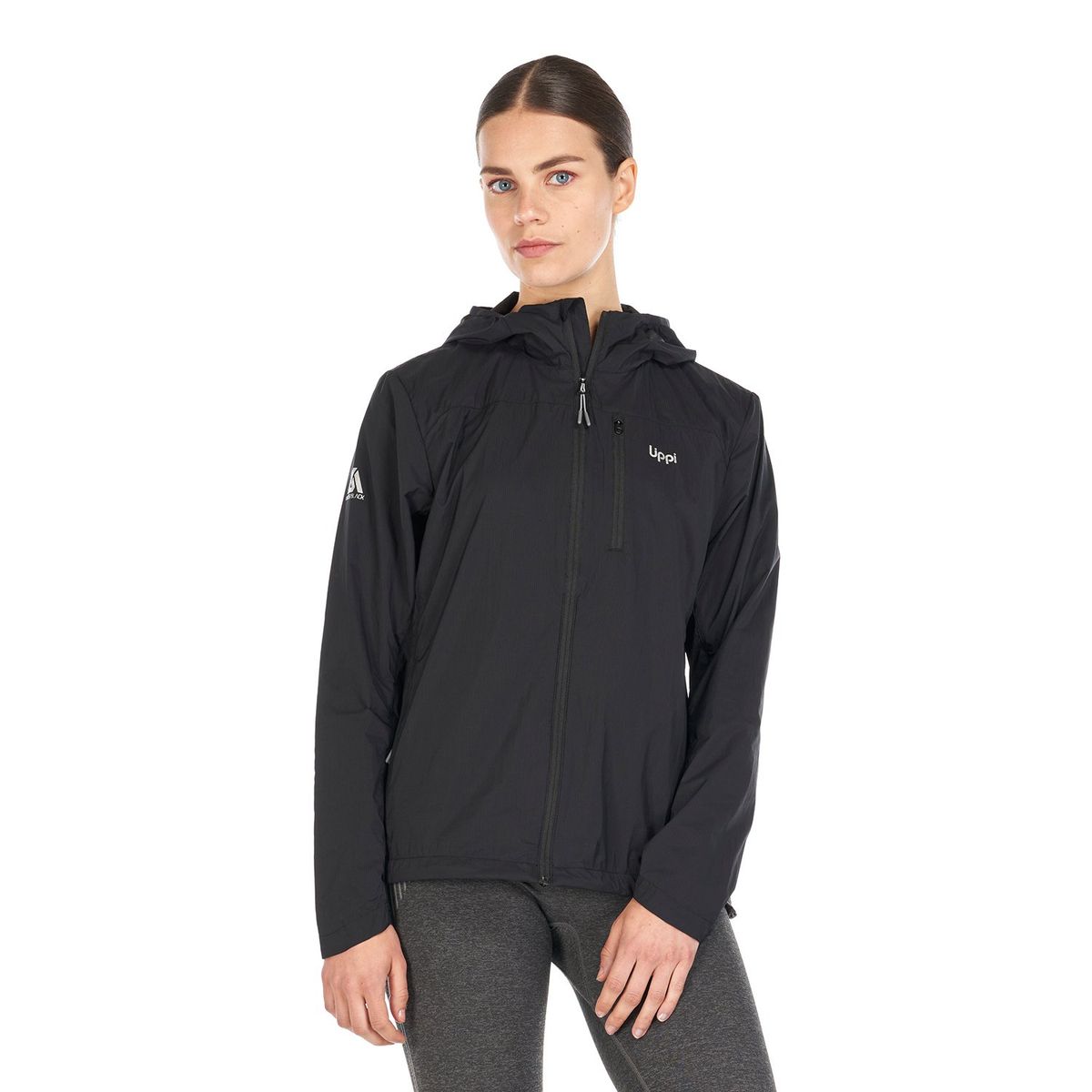 LIPPI - Chaqueta Mujer Spry WindBreaker Hoody Jacket Negro Lippi