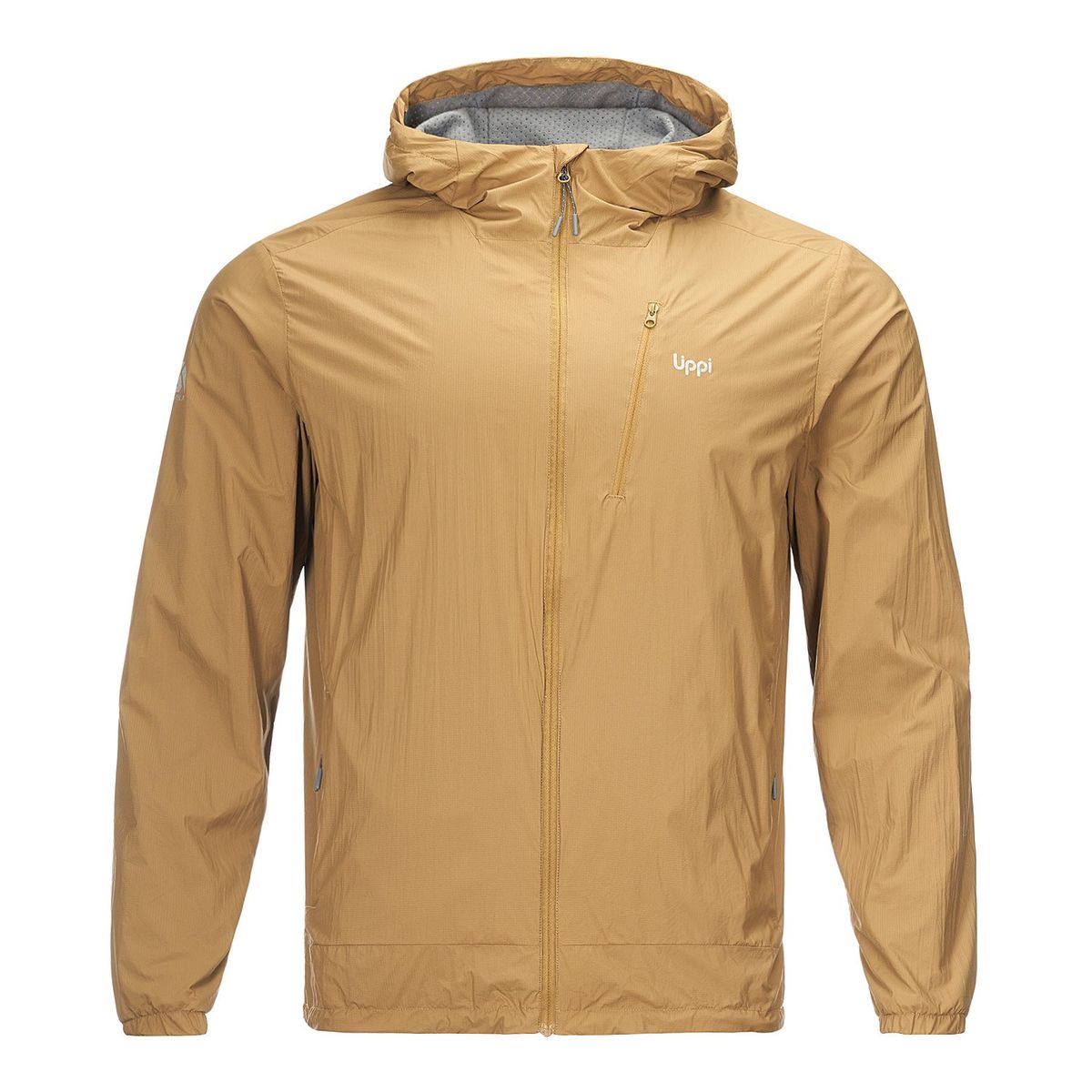 LIPPI - Chaqueta Hombre Spry Windbreaker Nano-F Hoody Jacket Cafe Pardo Lippi