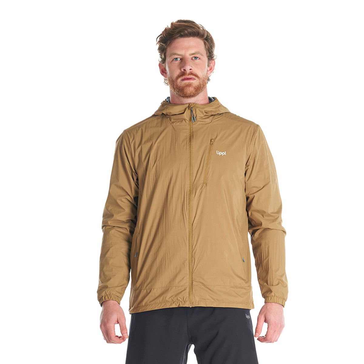 LIPPI - Chaqueta Hombre Spry Windbreaker Nano-F Hoody Jacket Cafe Pardo Lippi