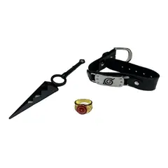 GENERICO - Set Naruto Pulsera 26cm Anillo N14 Kunai 15cm