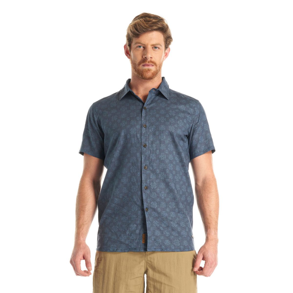 LIPPI - Camisa Hombre One Way Short Sleeve Shirt Print Terracota Lippi