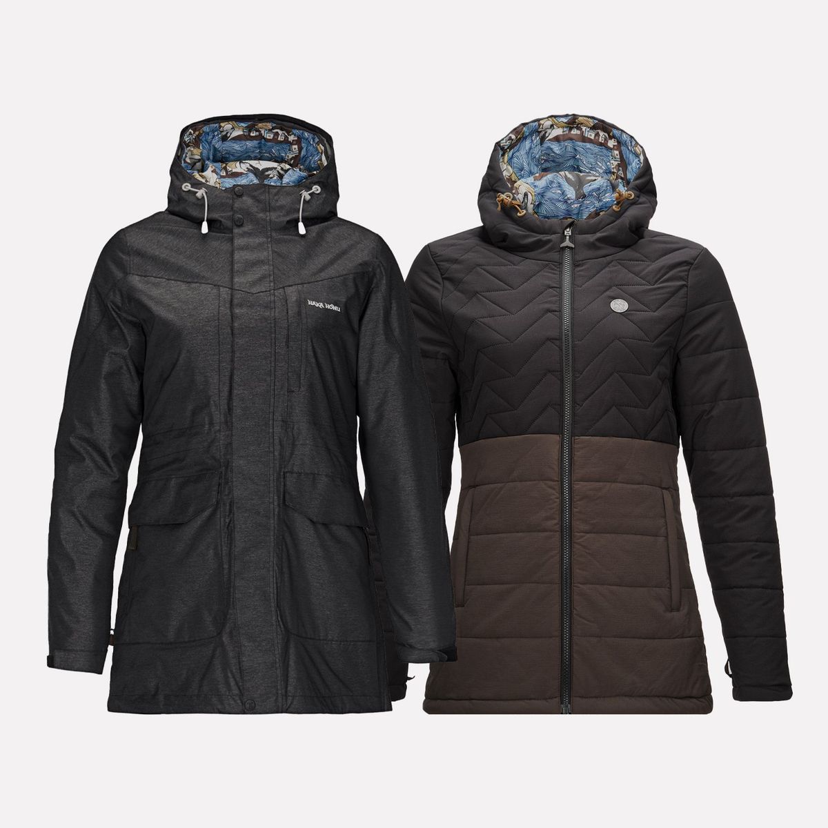 HAKA HONU - Chaqueta Mujer Perro Guapo Negro Haka Honu