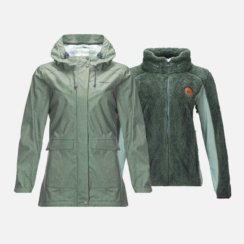 HAKA HONU - Chaqueta Mujer Kilperry Verde Haka Honu