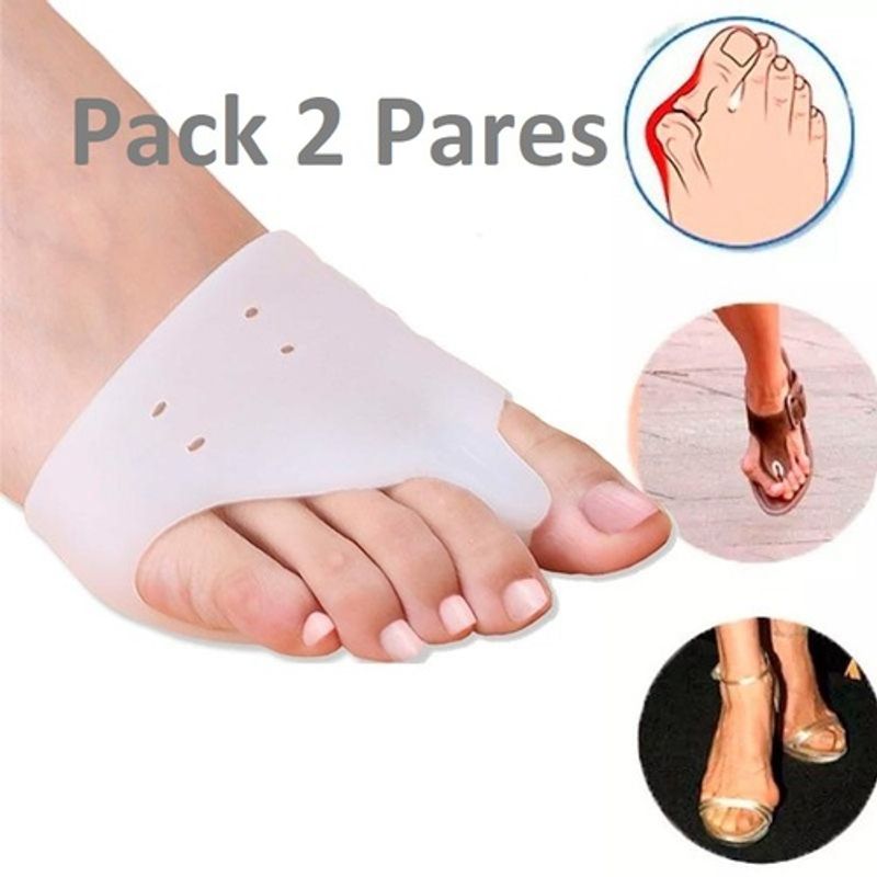 GENERICO - Pack 2 Pares Almohadilla Silicona Metatarso Endereza Juanetes