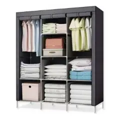 GENERICO - Armario Closet Ropero Armable Grande Gris