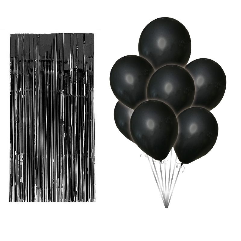 GENERICO - 25 Globos Cumpleaños Globos Cumpleaños + 1 Cortina Metalica