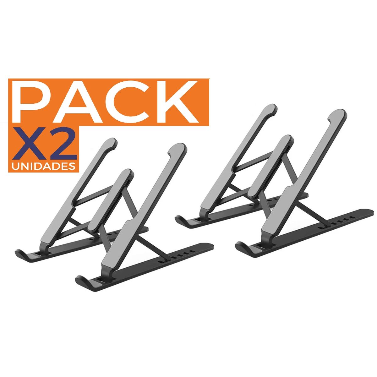 GENERICO - Pack x2 Soporte Notebook Escritorio Soporte Computador