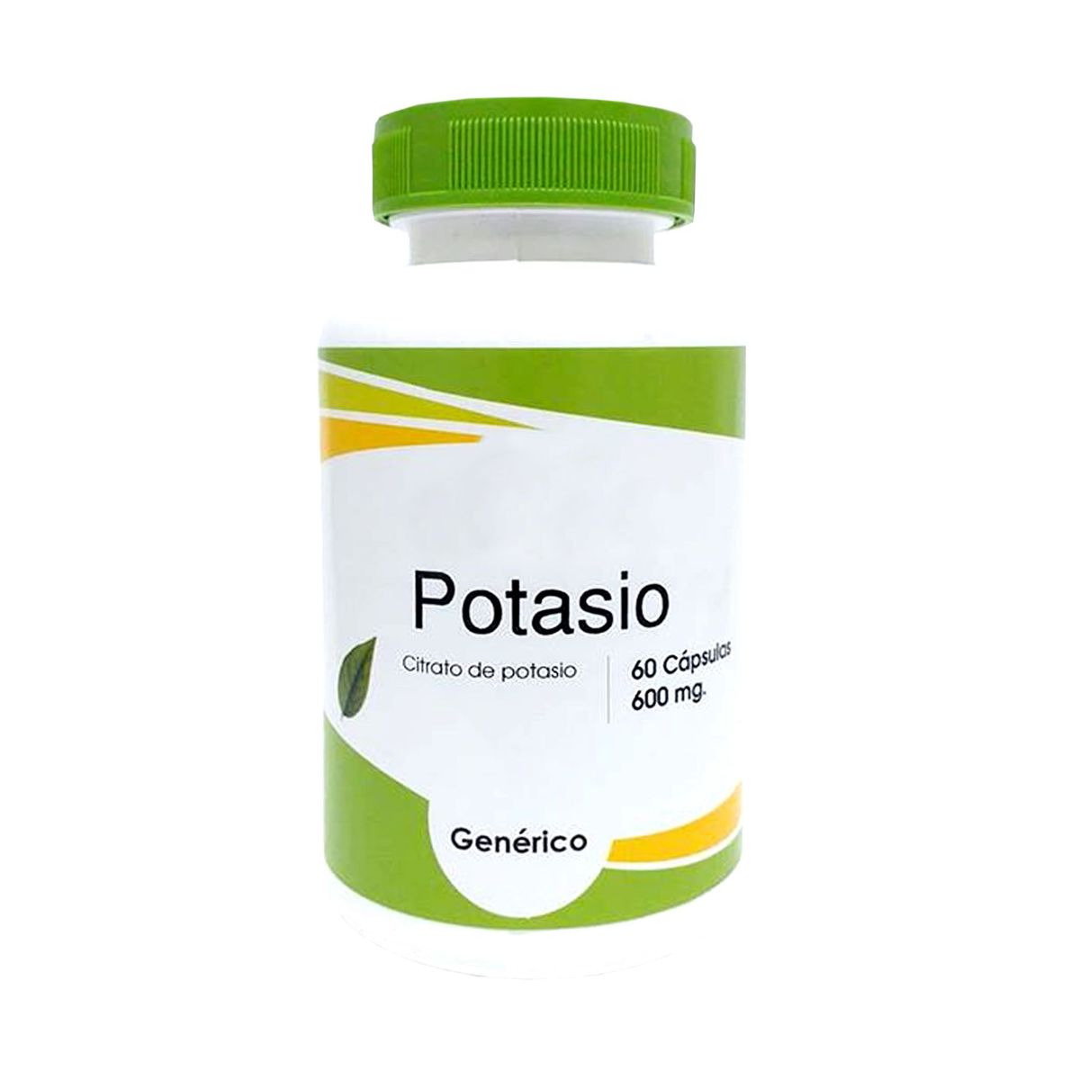 GENERICO - Potasio, 2 frascos de 60 capsulas cada uno, de 600mg