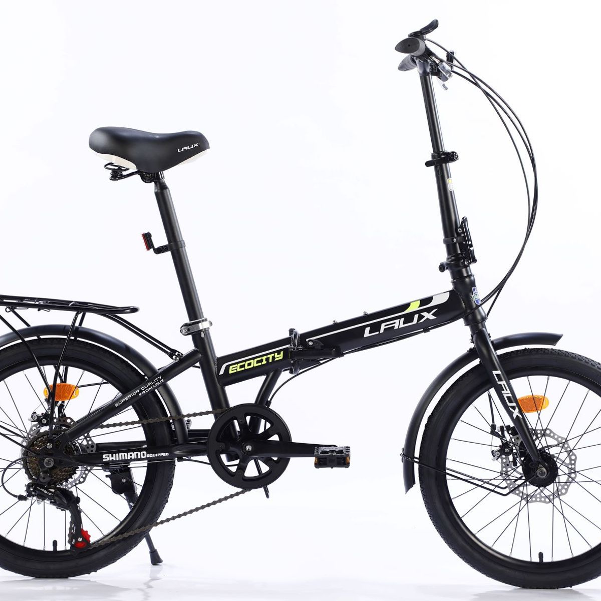 LAUX - BiCICLETA PLEGABLE ARO 20 ECOCITY COLOR NEGRO MATE