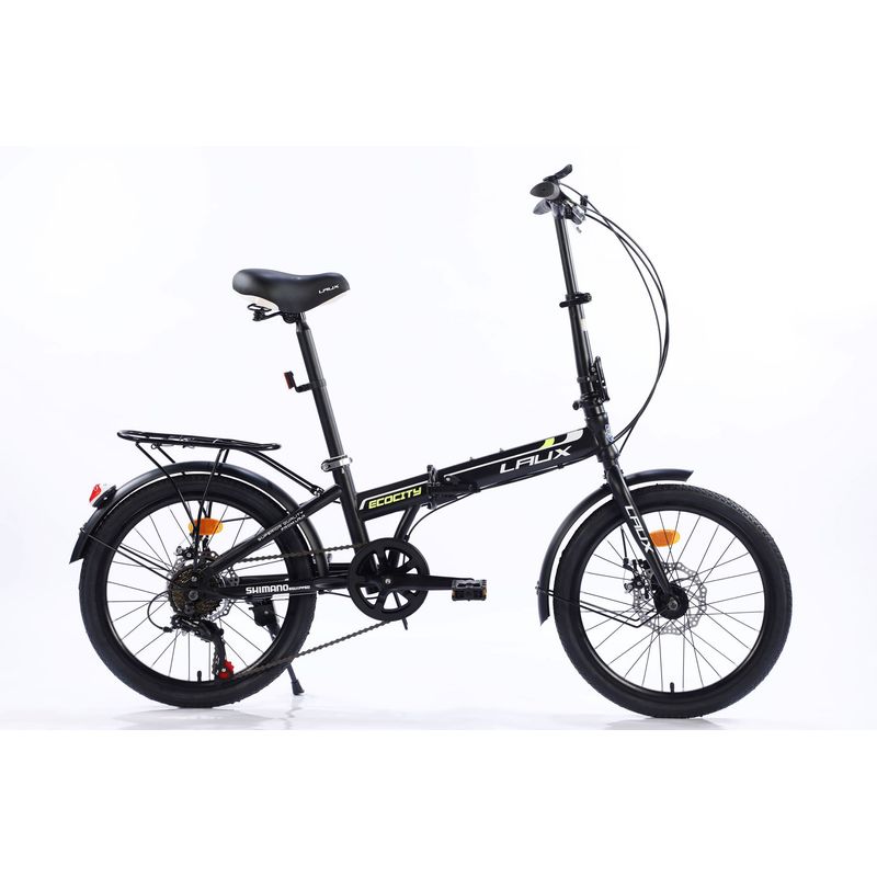 LAUX - BiCICLETA PLEGABLE ARO 20 ECOCITY COLOR NEGRO MATE