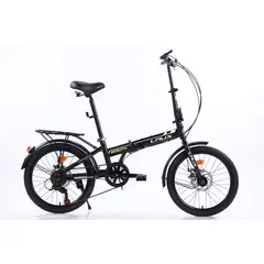 LAUX - BiCICLETA PLEGABLE ARO 20 ECOCITY COLOR NEGRO MATE