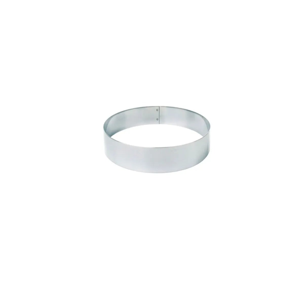 IMAHE - MOLDE REDONDO ACERO INOX 10 CM x 3.5 CM. x 0.9 MM IMAHE