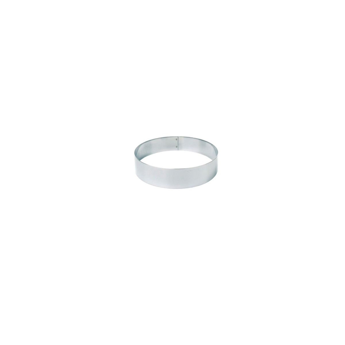 IMAHE - MOLDE REDONDO ACERO INOX 10 CM x 3.5 CM. x 0.9 MM IMAHE
