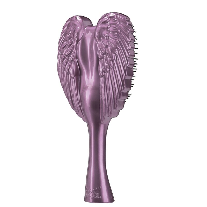 GENERICO - Cepillo Para Peinar Diseño Alas de Ángel Morado Metalizado