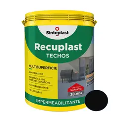 SINTEPLAST - Pintura para techos impermeable Negro 4 LT