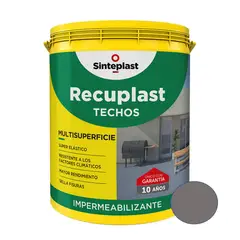 SINTEPLAST - Pintura para techos impermeable Gris 4 LT