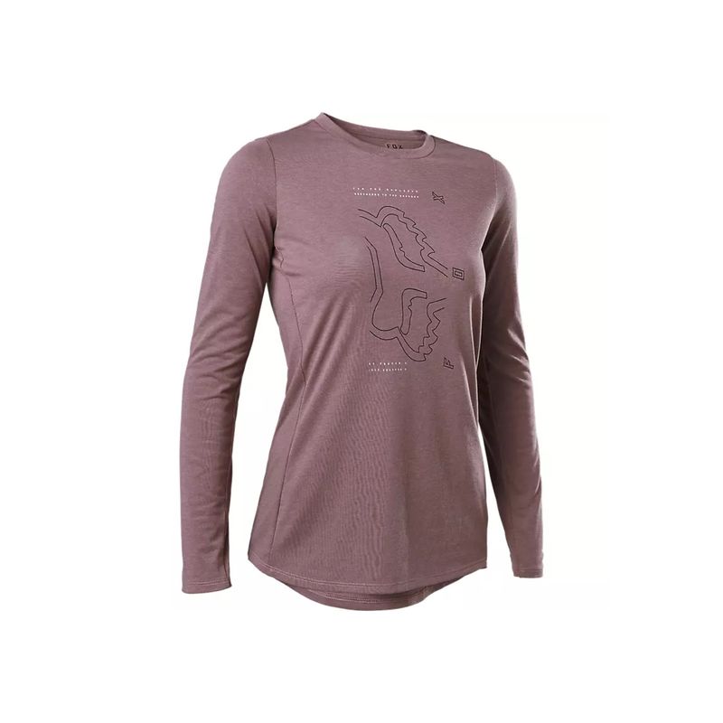 FOX - Polera Bicicleta Mujer Ranger Drirelease® Manga Larga Morado Fox FOX