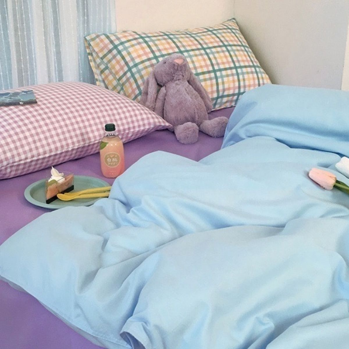 HOMER DESIGN - Set Ropa De Cama Sabanas +funda De Plumon 1.5 Plazas gd1