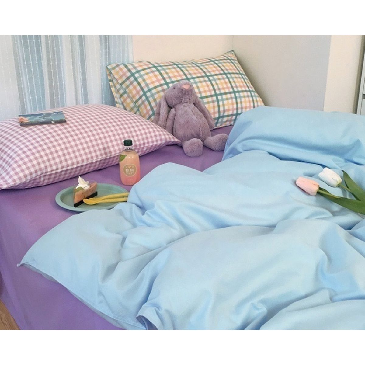 HOMER DESIGN - Set Ropa De Cama Sabanas +funda De Plumon 1.5 Plazas gd1