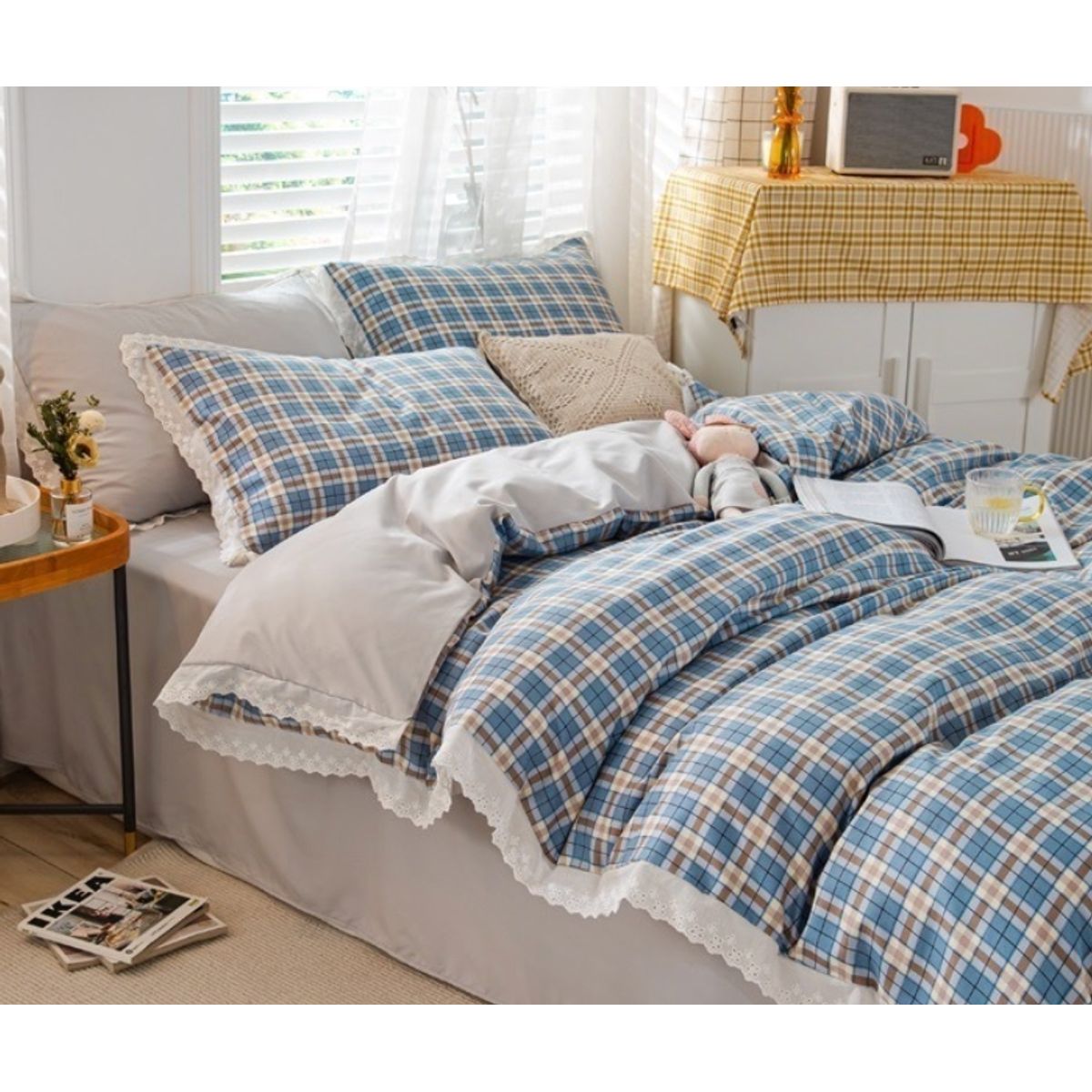 HOMER DESIGN - Set Ropa De Cama Sabanas +funda De Plumon 1.5 Plazas kk3