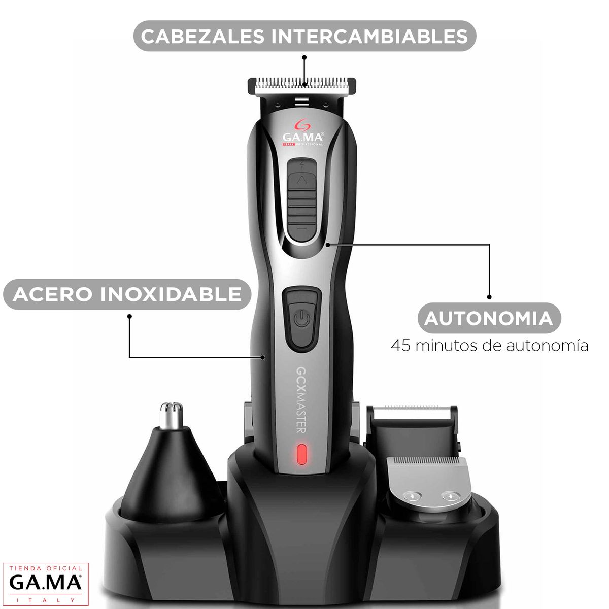 GAMA - Cortapelo Clipper Multistyler Gama GC625 Inalámbrico