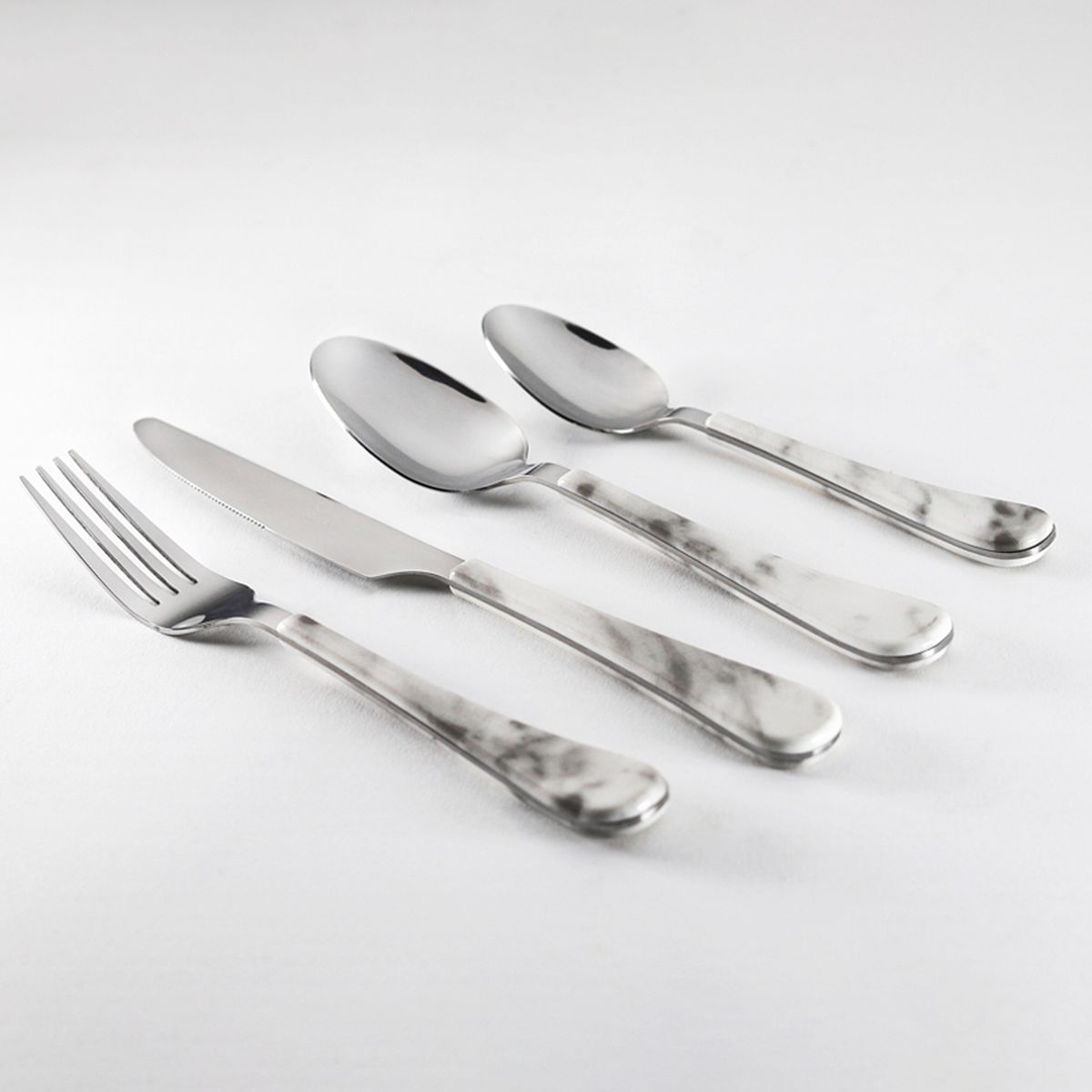 KRONS - Set cuchillería Smoke Marble 24 piezas