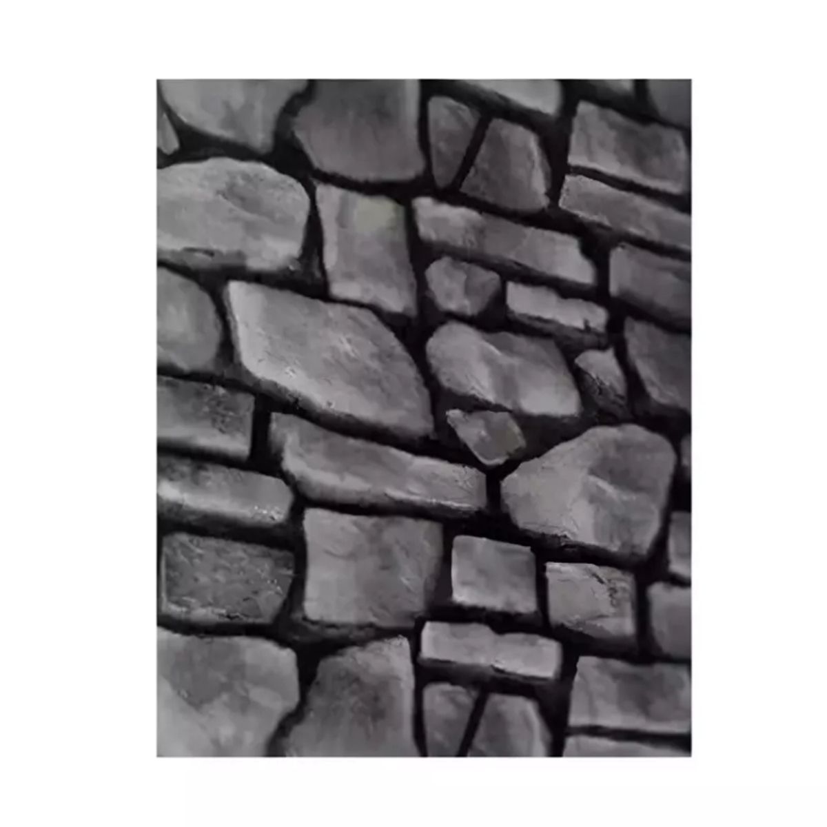 GENERICO - Papel Mural Autoadhesivo Rollo 10mt X 60cm Piedras Grises.