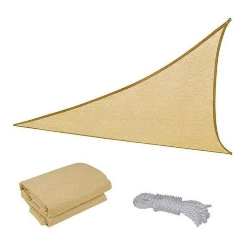 GENERICO - Vela Lona Toldo Sombreadora Triangular 5x5x5m Proteccion UV