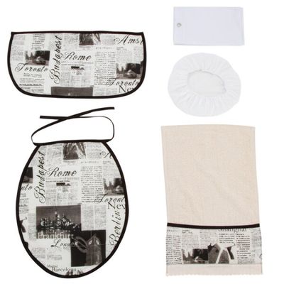 Imagen 2 del producto Cortina y Set de baño 7 piezas 180 x 180 cms diario crudo