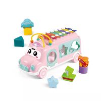 Juguete Didactico Autobus Multifuncional Y Musical Rosa