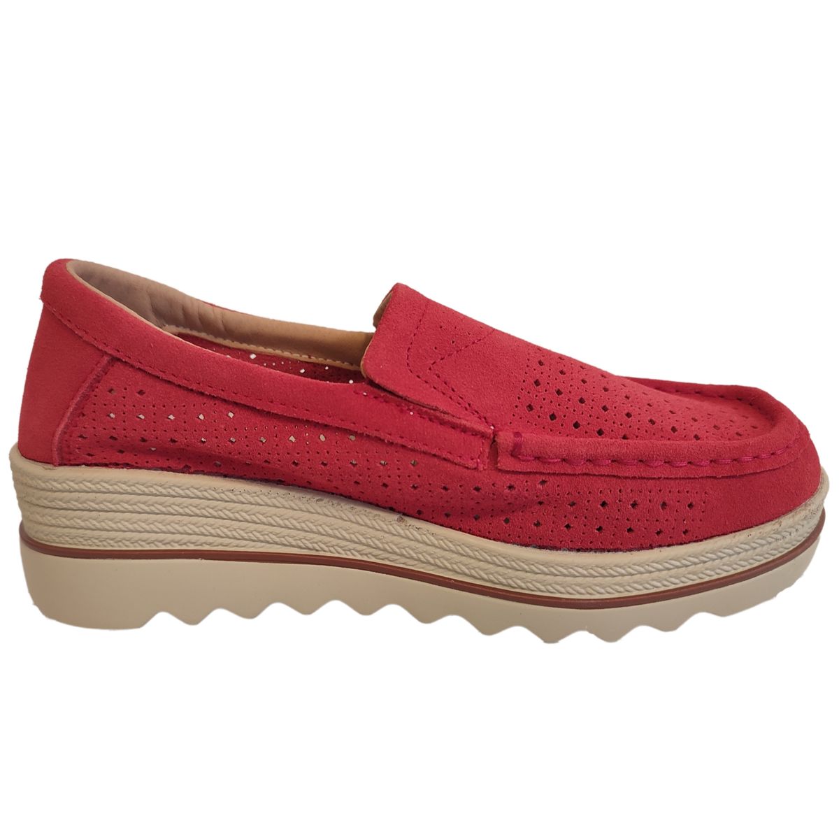 NORTHWEST - Zapatilla De Cuero Mujer Fantasy Rojo