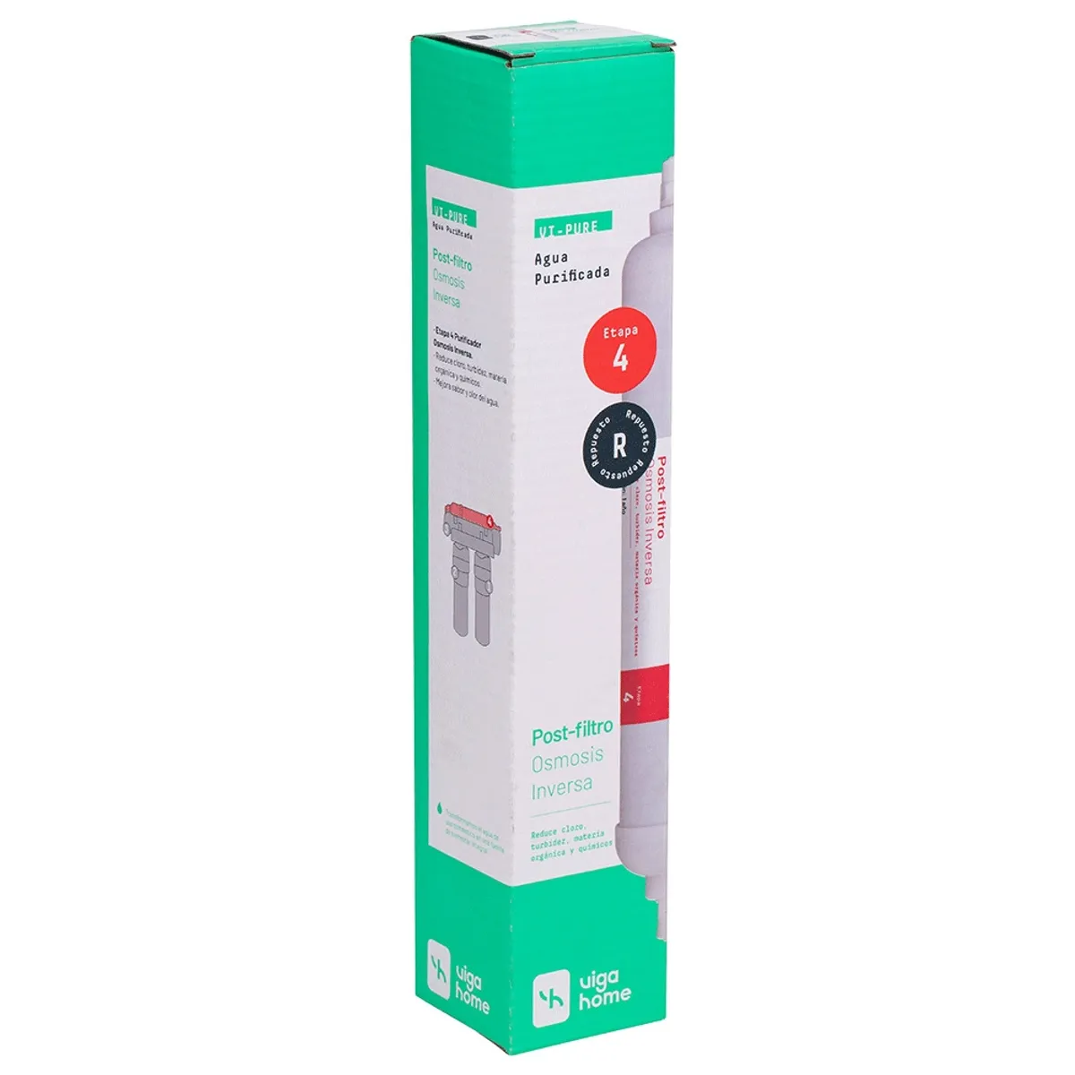 VIGAHOME - Repuesto Post Filtro Carbón - 4 etapa Osmosis Vigahome