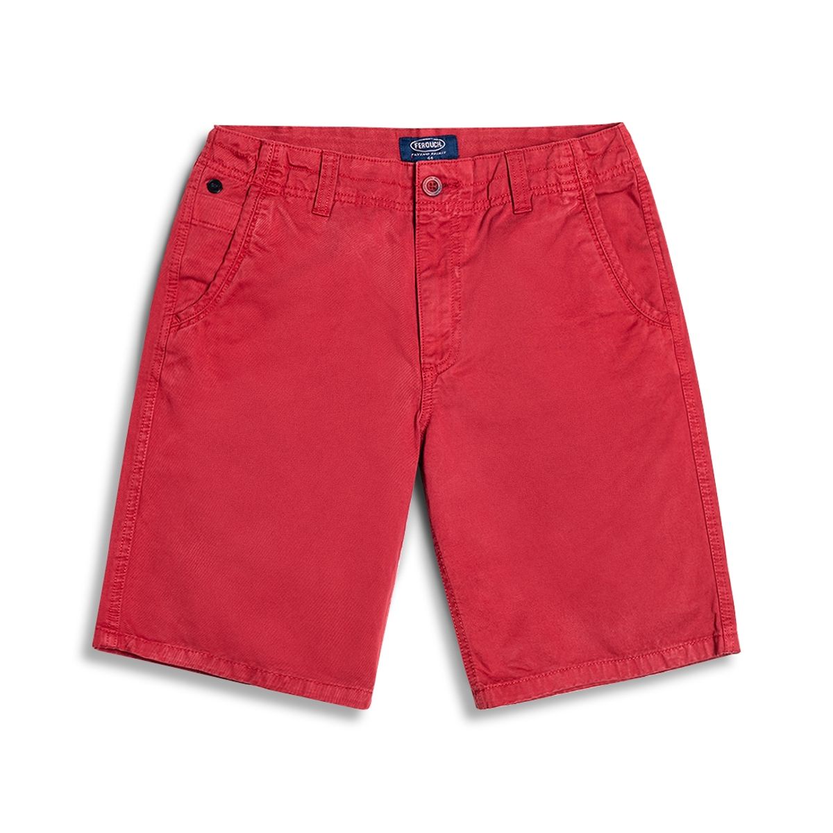FEROUCH - Bermuda Garment Dyed F Rojo Ferouch