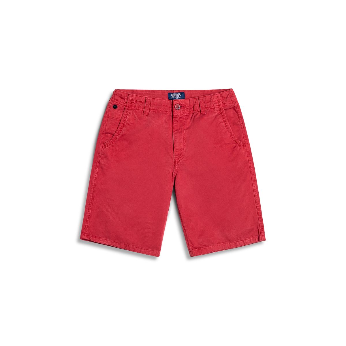 FEROUCH - Bermuda Garment Dyed F Rojo Ferouch