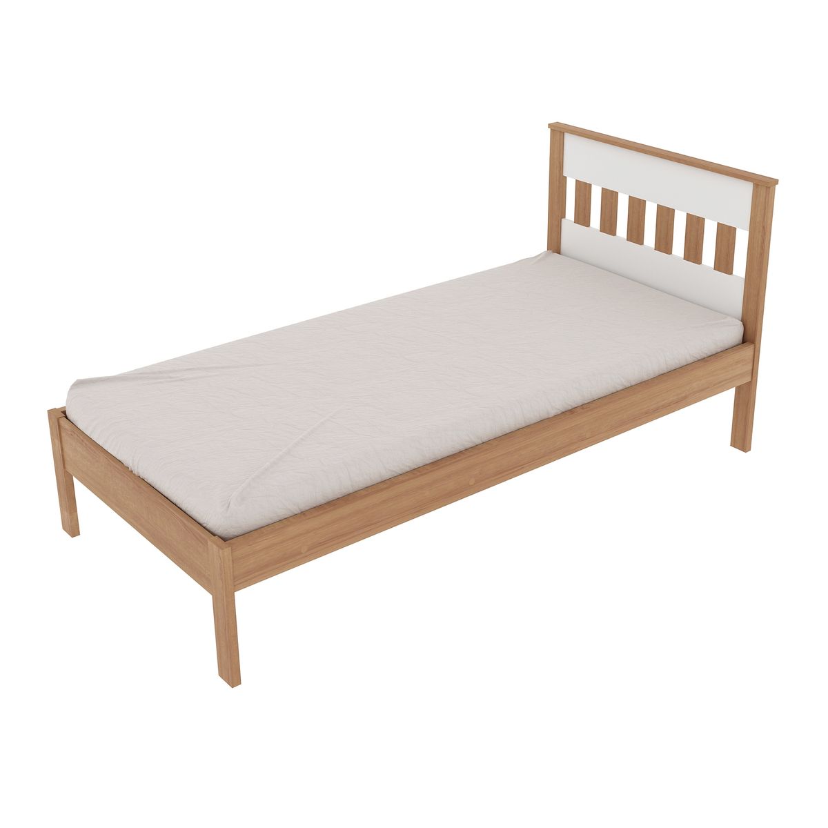 TECNOMOBILI - CAMA 1 PLAZA ALMENDRA BLANCO
