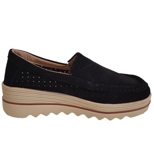 NORTHWEST - Zapatilla De Cuero Mujer Fantasy Negro