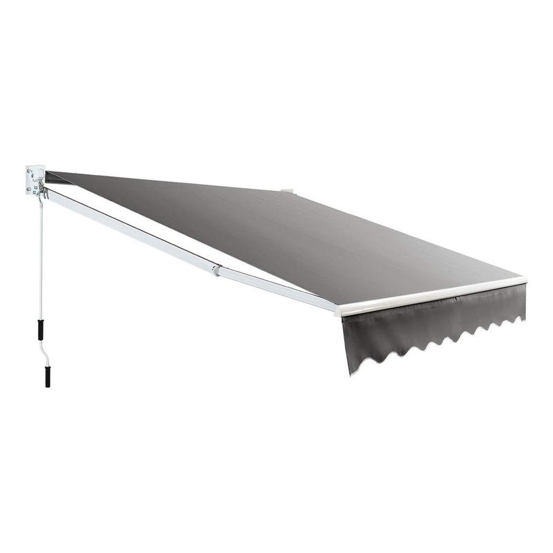 TODODESCUENTO - Toldo Retráctil 3x2.5 Mts Simple Gris Terraza