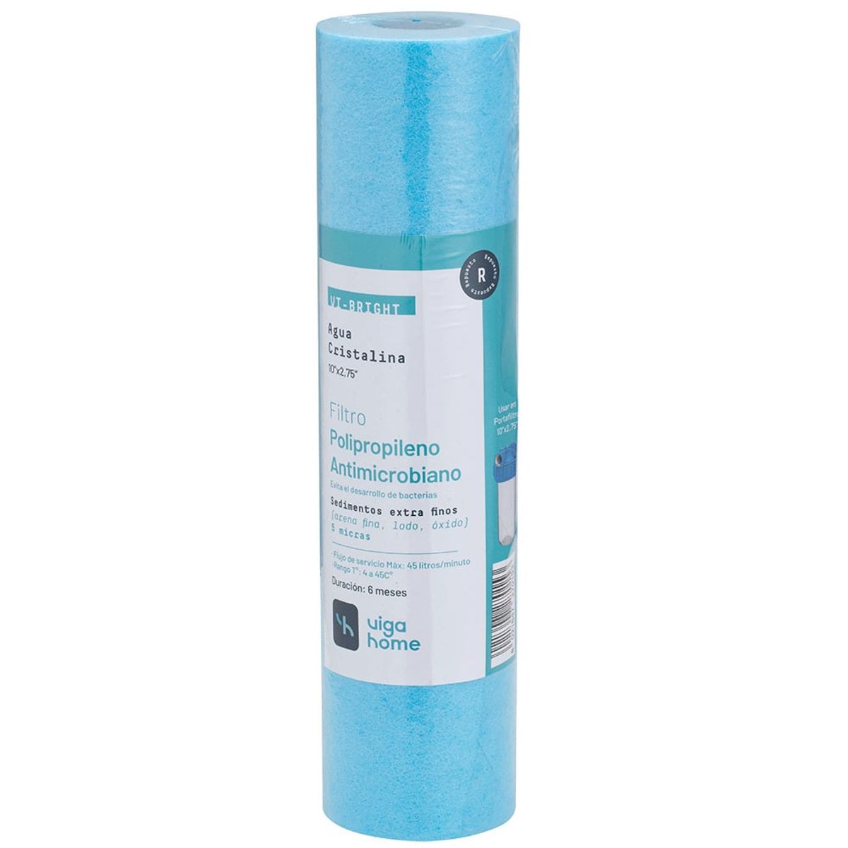 VIGAHOME - Filtro Antibacteriano polipropileno 5 micras 10"x2,75" Vigahome