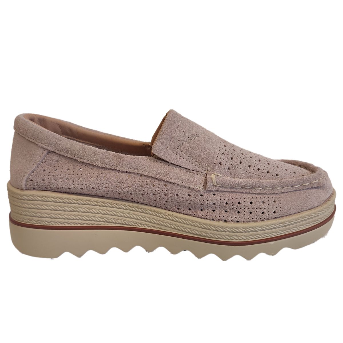 NORTHWEST - Zapatilla De Cuero Mujer Fantasy Beige
