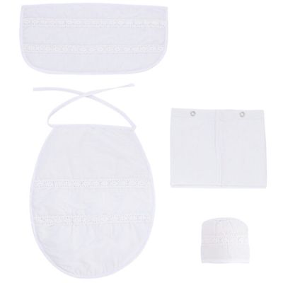 Imagen 2 del producto Cortina y Set de baño 5 piezas 180 x 180 cms blanco bolillo