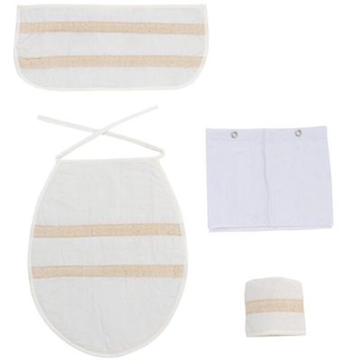 Imagen 2 del producto Cortina y Set de baño 5 piezas 180 x 180 cms crudo bolillo