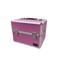 Maleta Para Manicure Y Maquillaje Fucsia Brillo