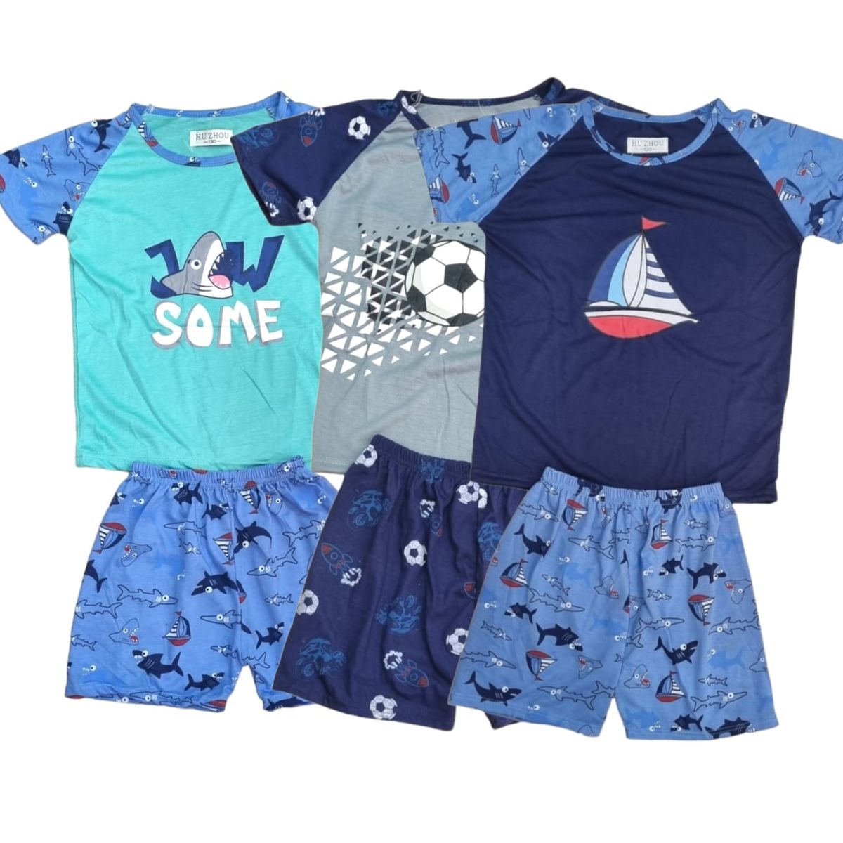 AGW - Pack 3 Pijamas Niño Manga Corta Algodón.