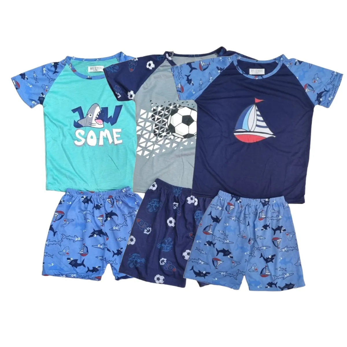 AGW - Pack 3 Pijamas Niño Manga Corta Algodón.