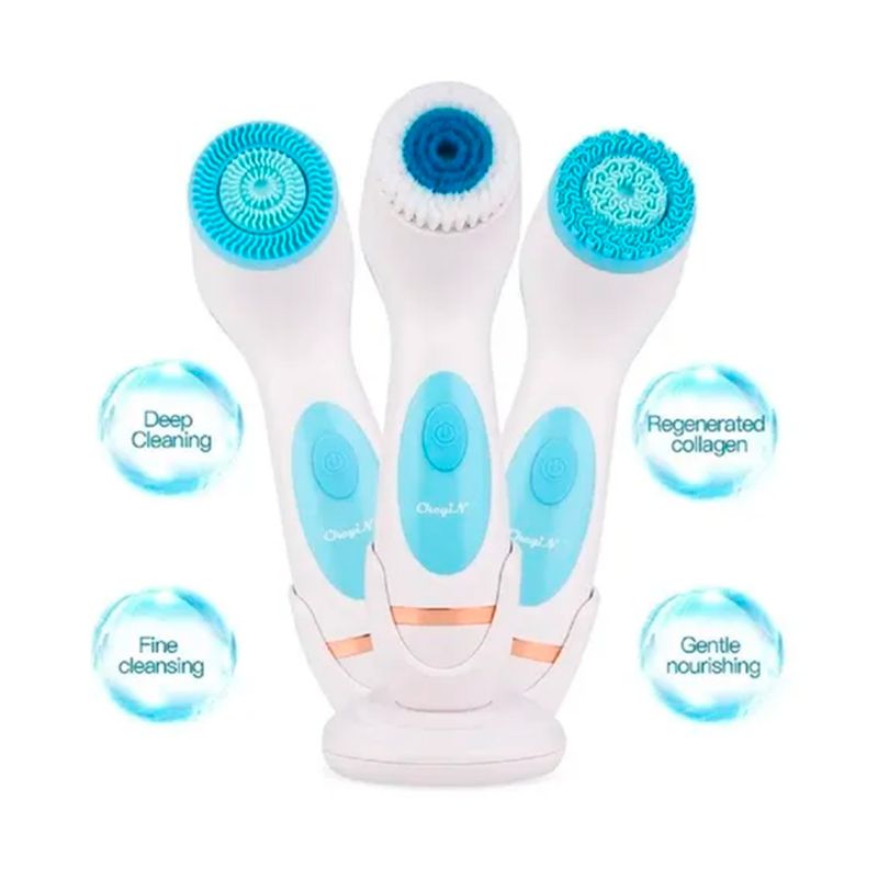 GENERICO - Cepillo Masajeador De Limpieza Facial 3 En 1