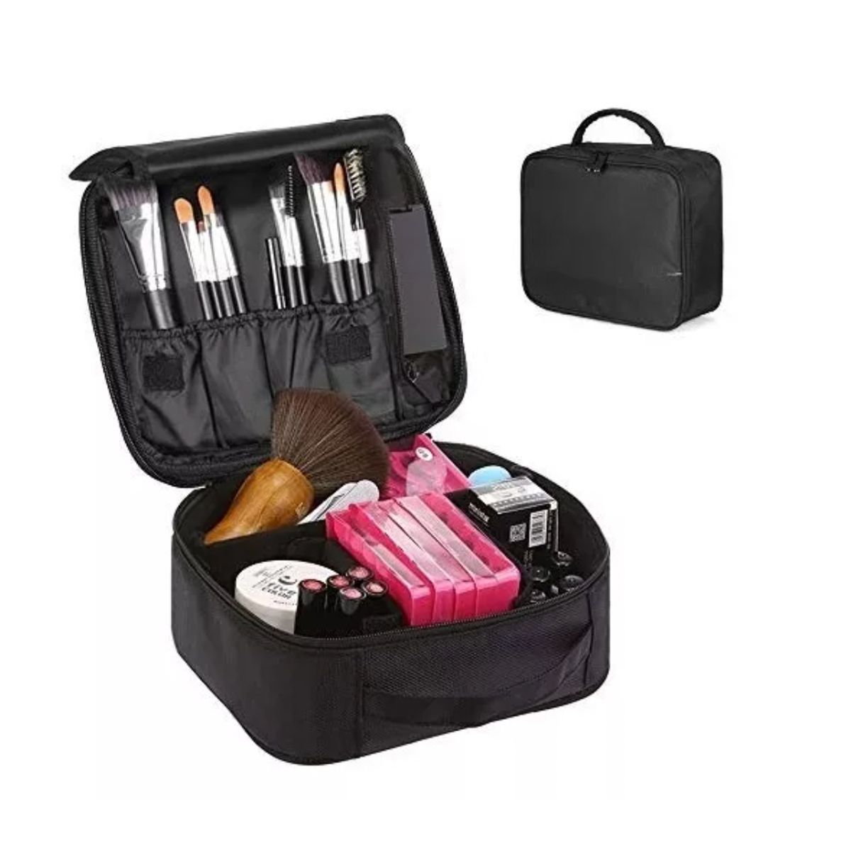 GENERICO - Maleta De Maquillaje De Mano Portatil Cosmetologia Grande Negra