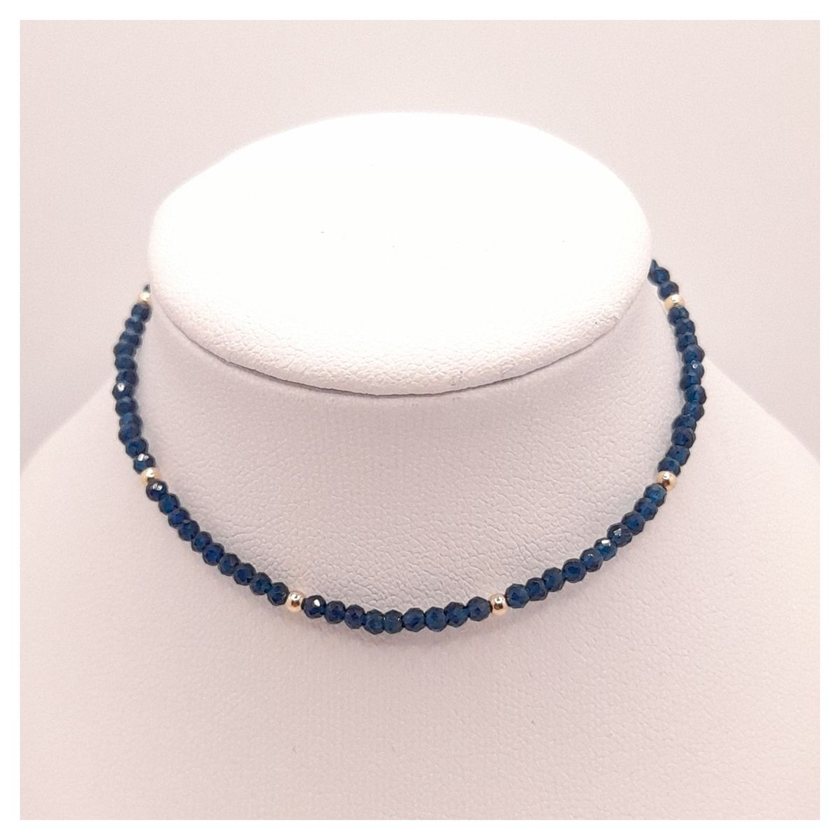 CAT JOYAS - Pulsera raiz de zafiro con gold filled 14k