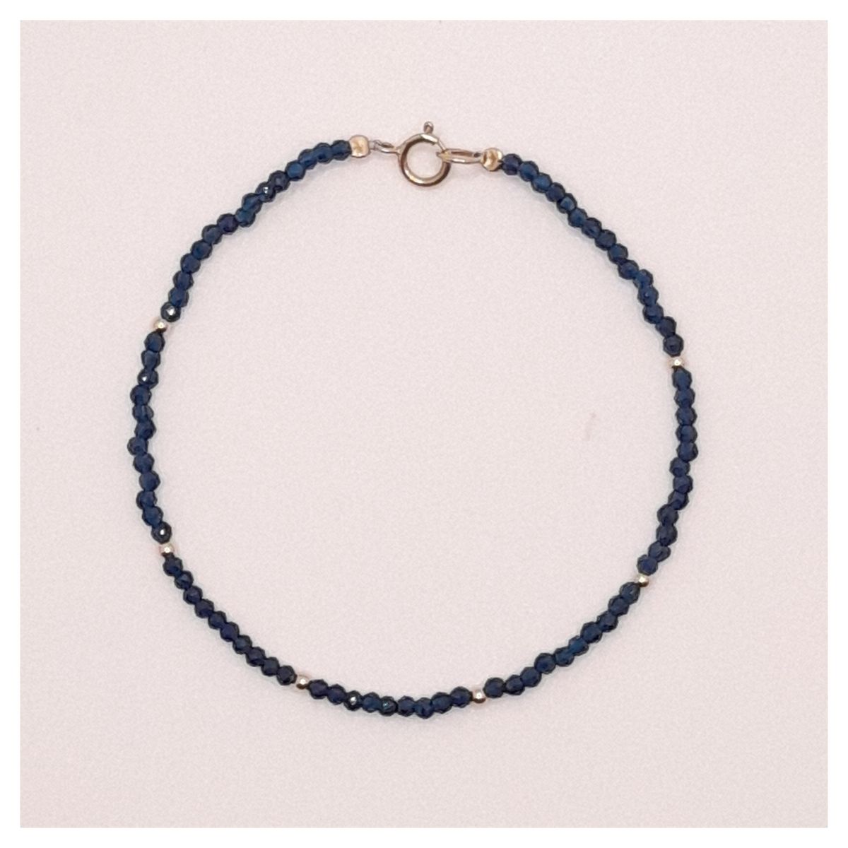 CAT JOYAS - Pulsera raiz de zafiro con gold filled 14k